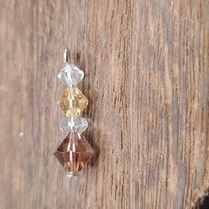 Swarovski crystal champagne drop pendant‎